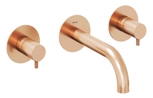 Espirit Built-in bath tap, 3-hole installation, with housing, brushed rose gold