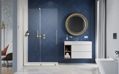 Furo Brushed Gold Walk-in