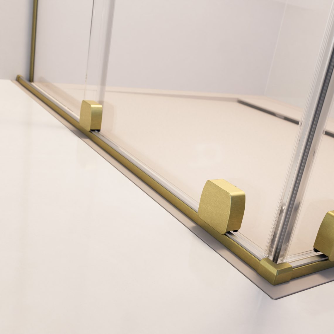 Furo Brushed Gold Walk-in