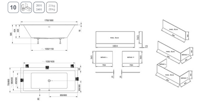 Inbouw Bad Formy 01 Slim Snowwhite