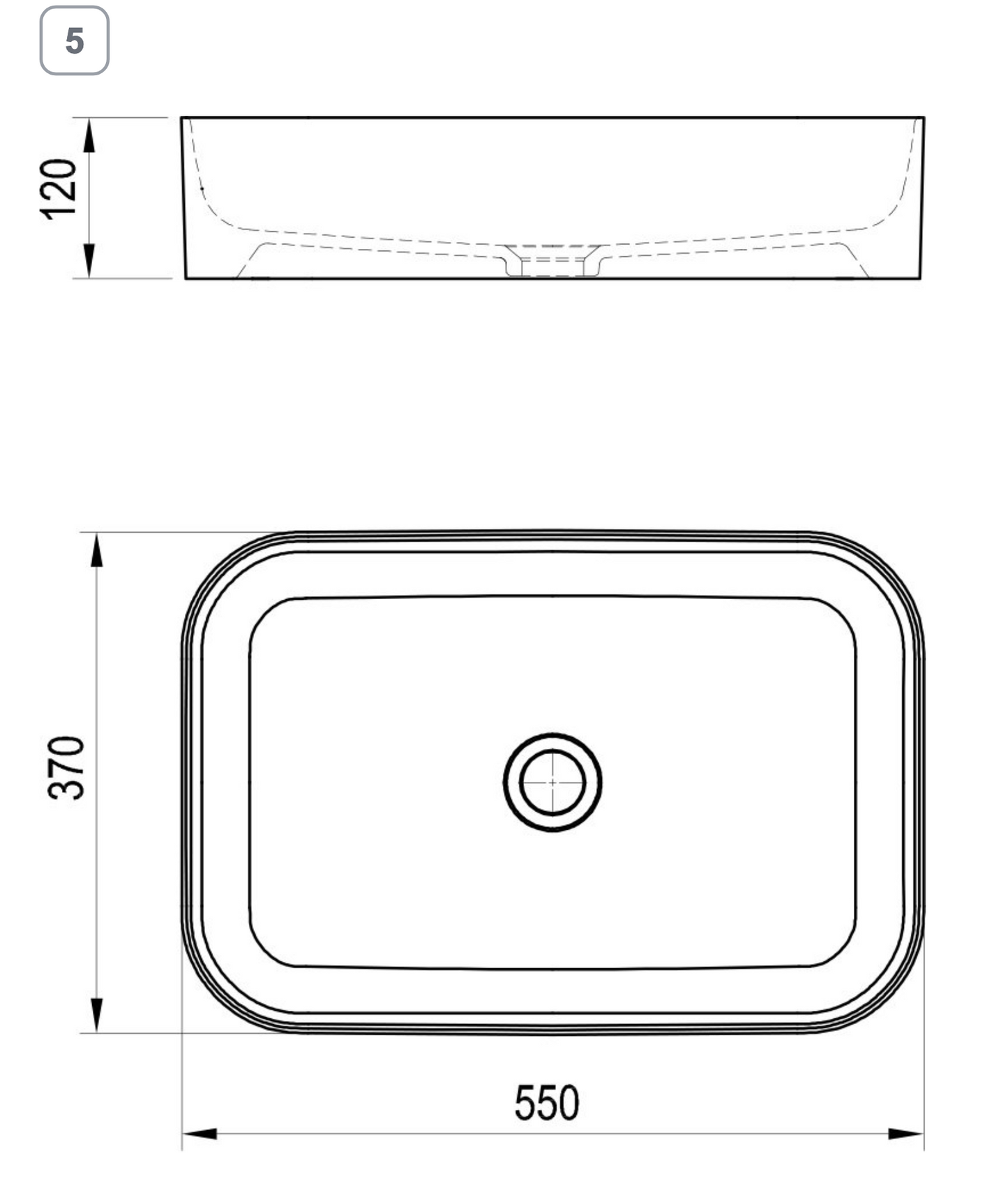 Ceramic Slim R ceramic wastafel