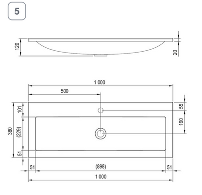 Clear 1000 Wastafel L'oreau