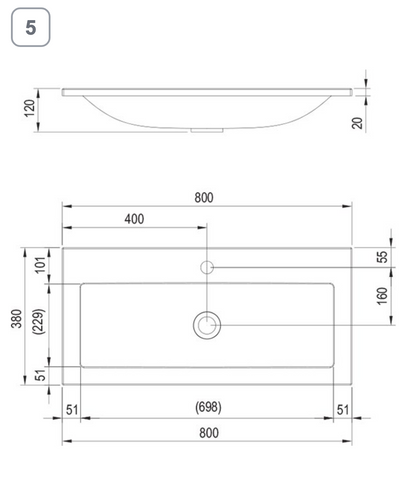 Clear 800 Wastafel L'oreau