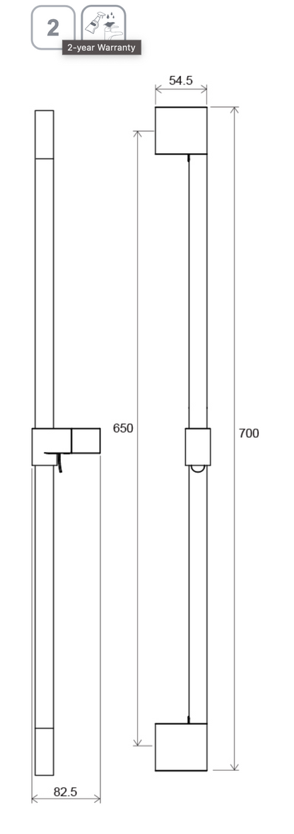 Shower rod with sliding shower holder All Colors L'oreau