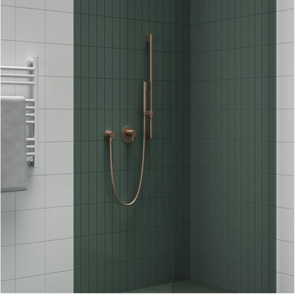 Shower rod with sliding shower holder Rose Gold - L'oreau