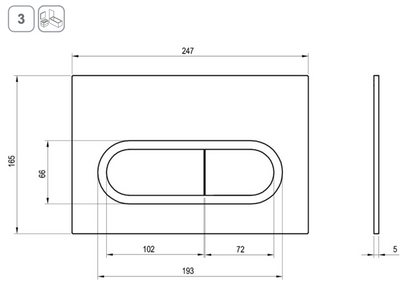 Toilet Chrome bedieningsknoppen