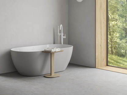 Eiken Accessoire Tafel voor Vrijstaande Baden - Luxe en Functionaliteit