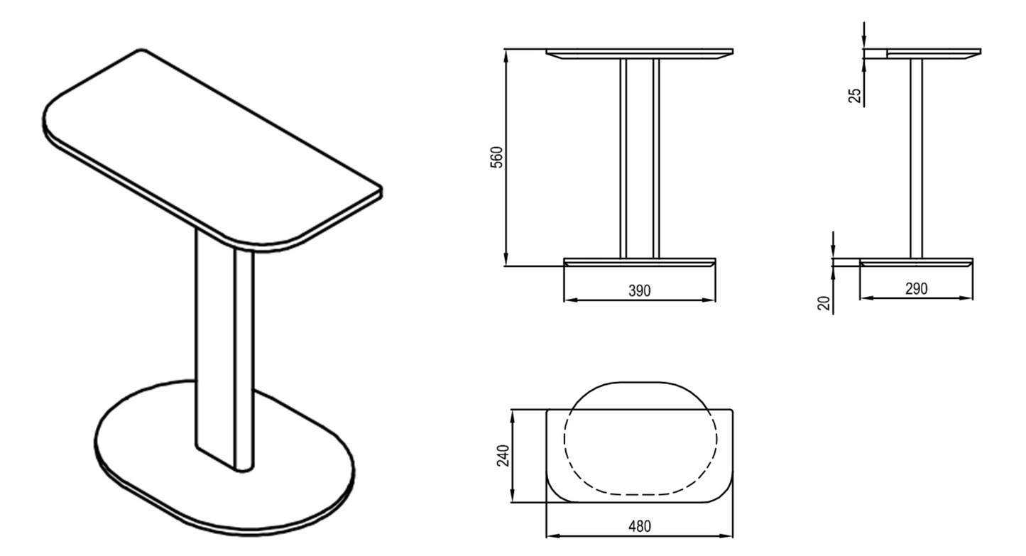 Table accessoire en chêne blanc pour baignoires autoportantes - Luxe et fonctionnalité