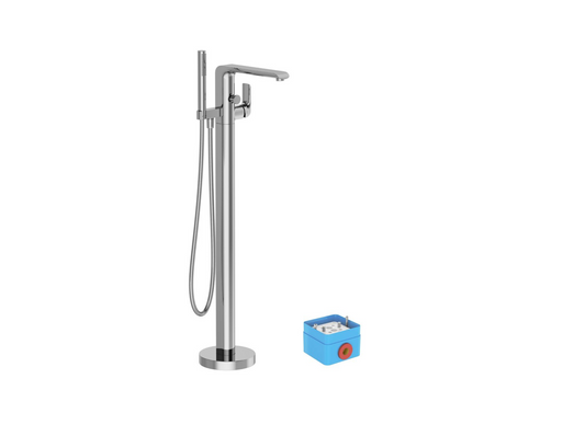 Robinet de baignoire sur pied plat Chrome