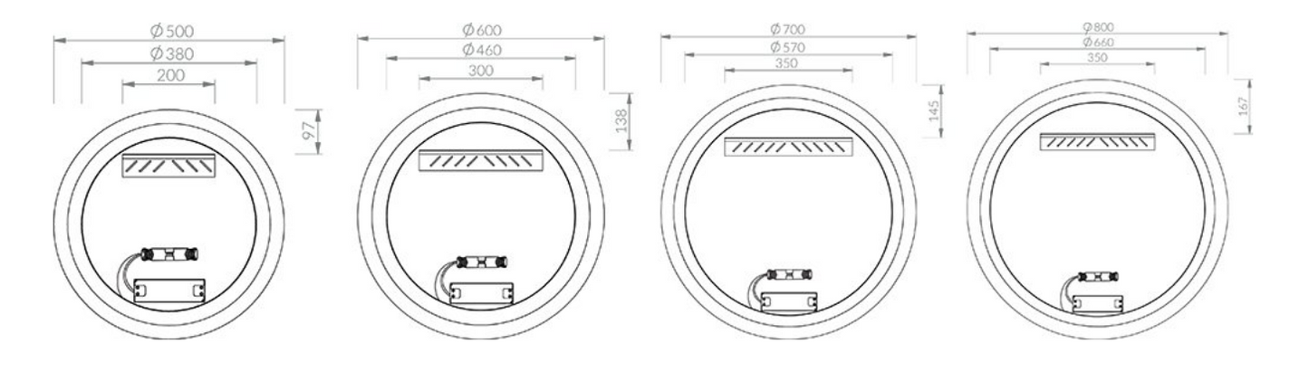 Orbit LED ronde spiegel