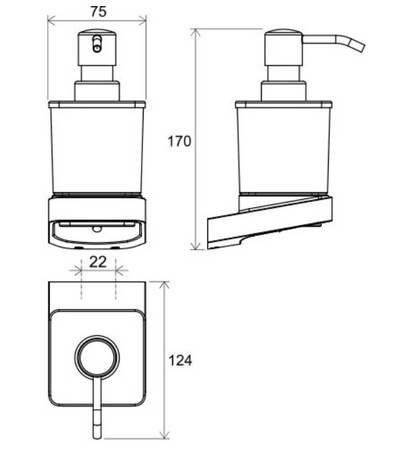 Zeepdispenser, Zwart