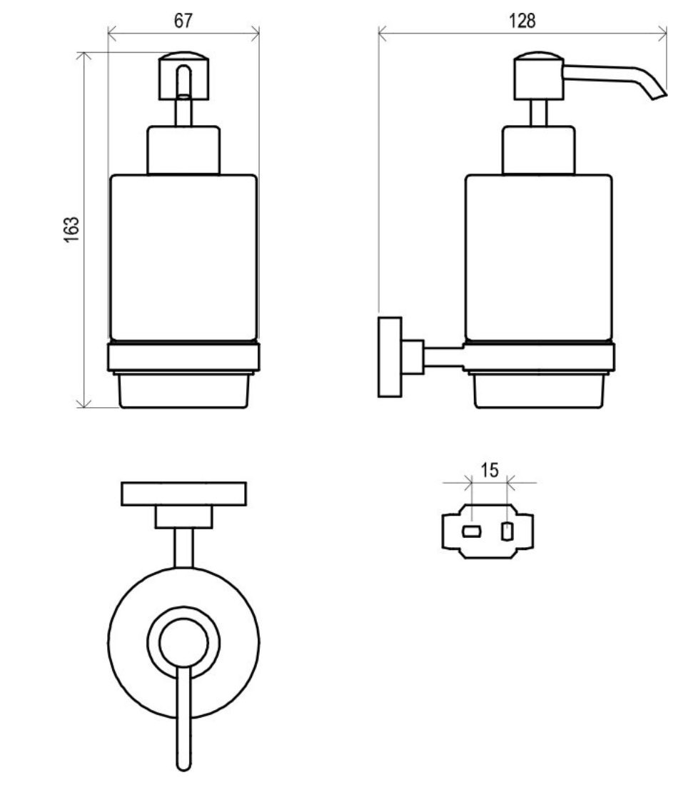 Chrome soap dispenser 