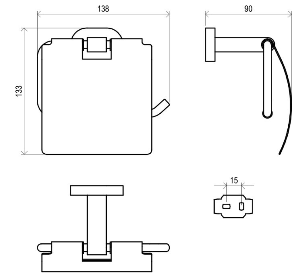 Toiletrolhouder, Chrome