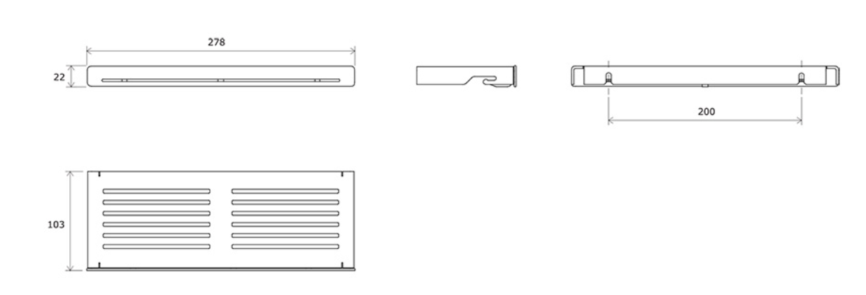 Badkamerschap, Slim S, Badkameraccessoire, Chrome