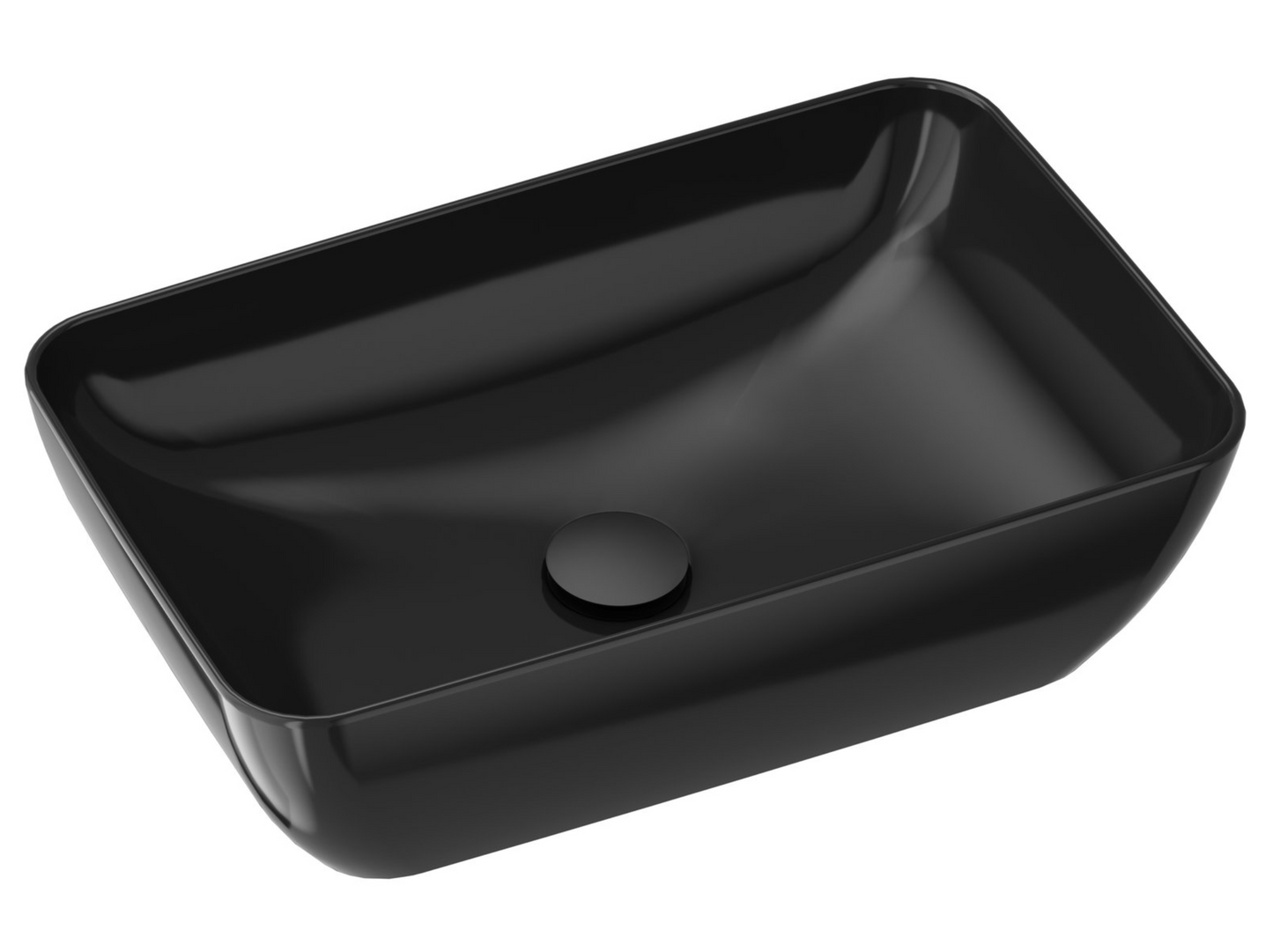 Uni 50 R Slim Ceramic Washbasin Black