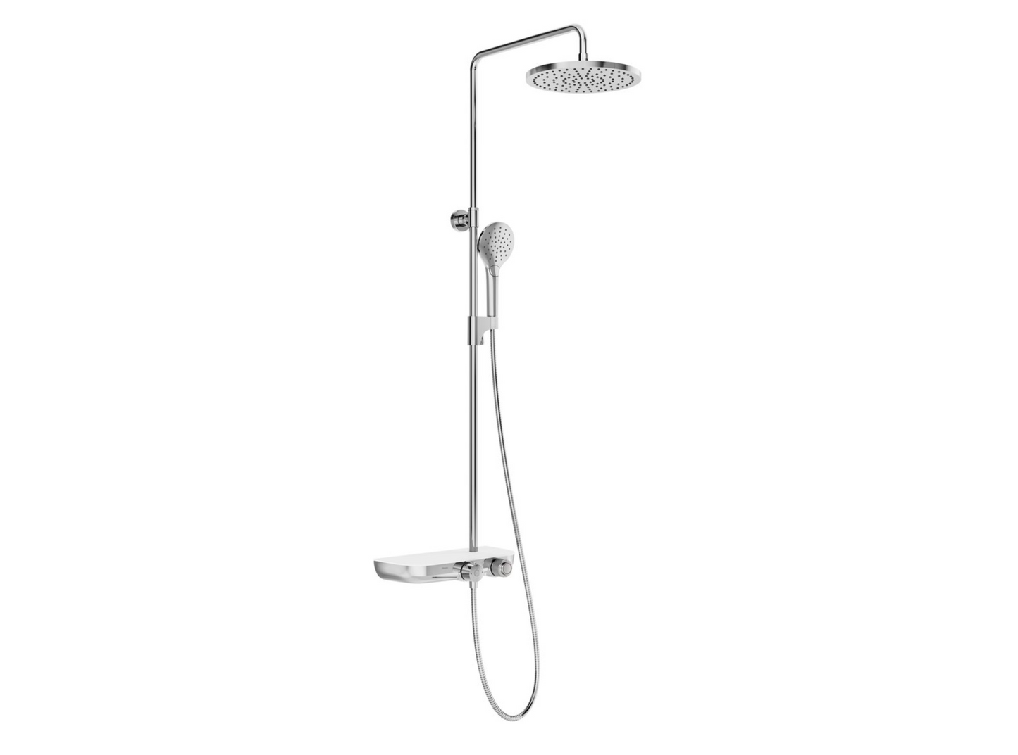 Ravak Termo - Ensemble de douche avec thermostat, 3 jets, chrome/blanc X070161