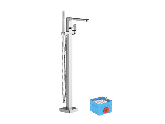 Robinet de bain sur pied CR 080.00, montage au sol, Chrome