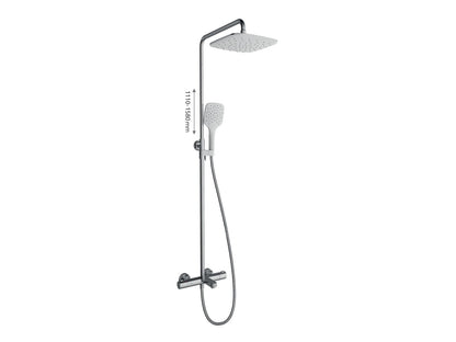 Ravak Termo - Set de douche 300, avec thermostatique de bain, chrome blanc X070098